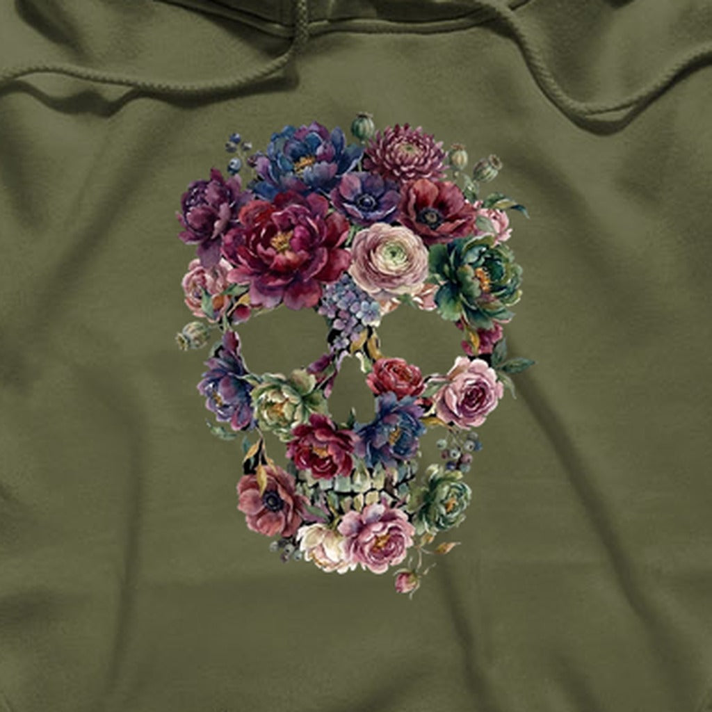 Gothic Flower Skull Hoodie