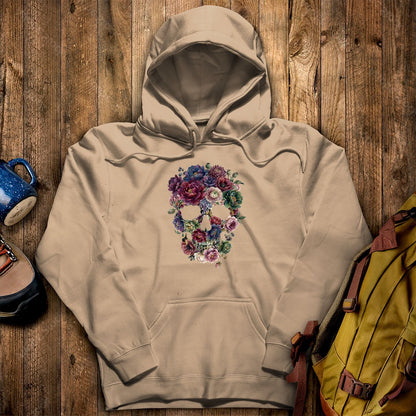 Gothic Flower Skull Hoodie