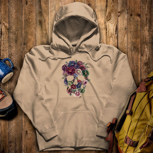 Gothic Flower Skull Hoodie