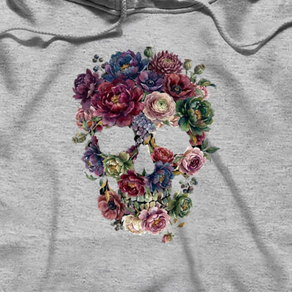 Gothic Flower Skull Hoodie