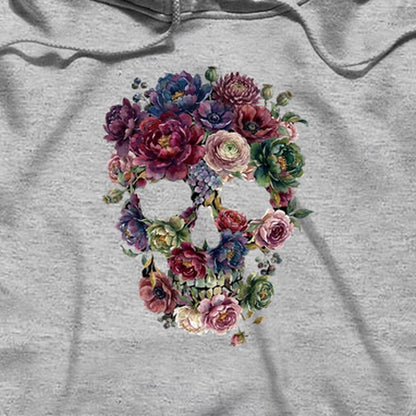 Gothic Flower Skull Hoodie