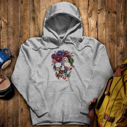 Gothic Flower Skull Hoodie