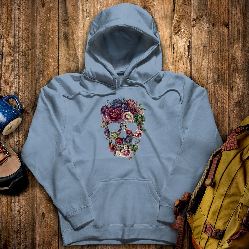 Gothic Flower Skull Hoodie