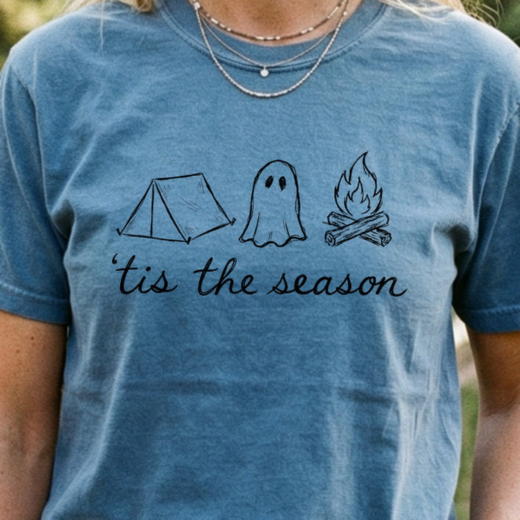 Tis the Season for Camping Cotton T-Shirt