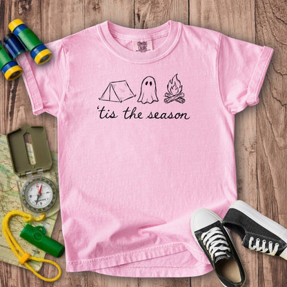 Tis the Season for Camping Kids Cotton T-Shirt