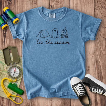 Tis the Season for Camping Kids Cotton T-Shirt
