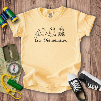 Tis the Season for Camping Kids Cotton T-Shirt