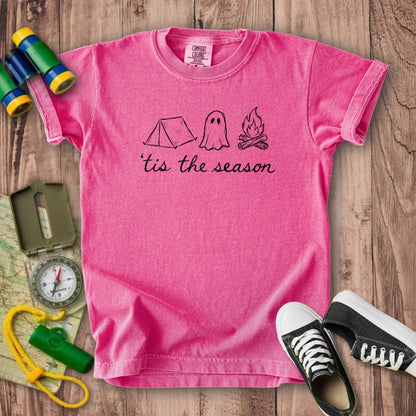 Tis the Season for Camping Kids Cotton T-Shirt