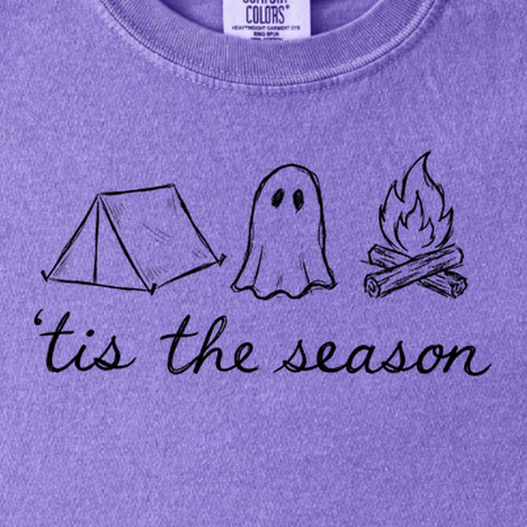 Tis the Season for Camping Kids Cotton T-Shirt