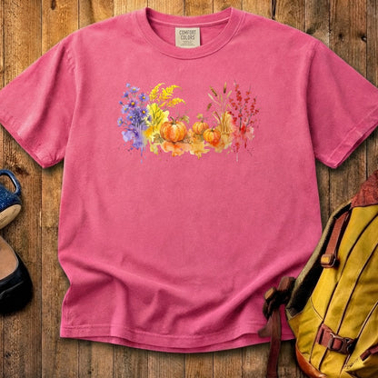 Watercolor Pumpkin Patch Cotton T-Shirt