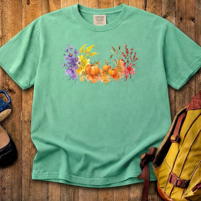 Watercolor Pumpkin Patch Cotton T-Shirt
