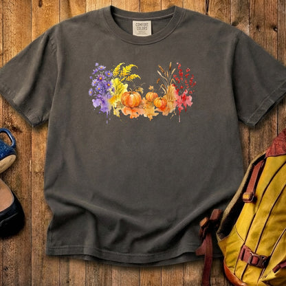 Watercolor Pumpkin Patch Cotton T-Shirt
