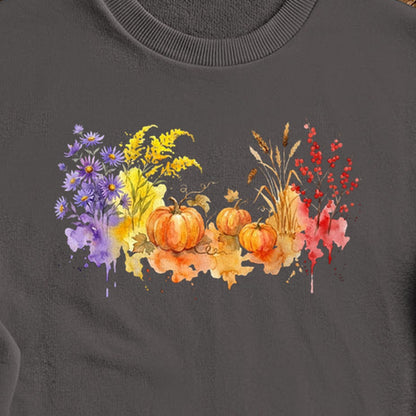 Watercolor Pumpkin Patch Crewneck Sweatshirt