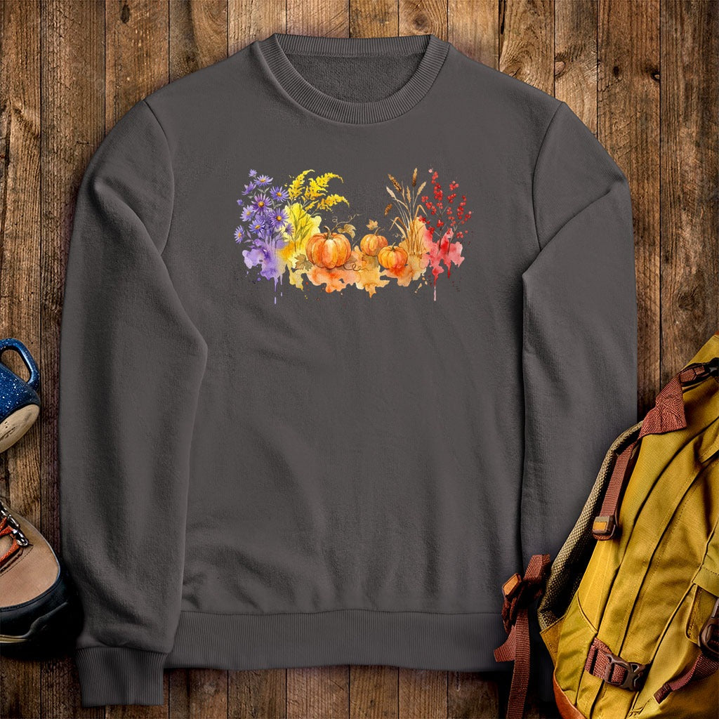 Watercolor Pumpkin Patch Crewneck Sweatshirt