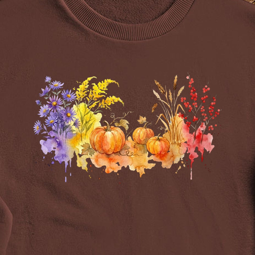 Watercolor Pumpkin Patch Crewneck Sweatshirt