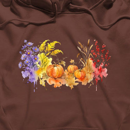 Watercolor Pumpkin Patch Hoodie