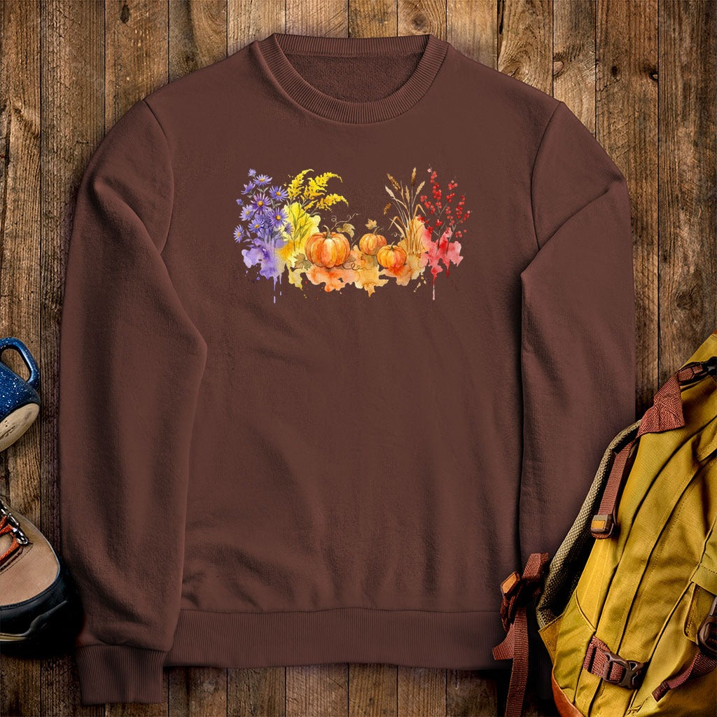 Watercolor Pumpkin Patch Crewneck Sweatshirt