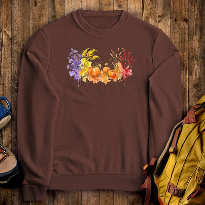Watercolor Pumpkin Patch Crewneck Sweatshirt