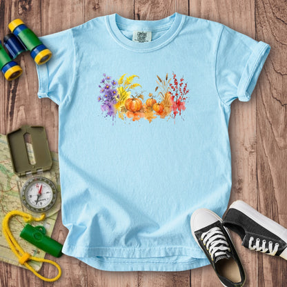 Watercolor Pumpkin Patch Kids Cotton T-Shirt