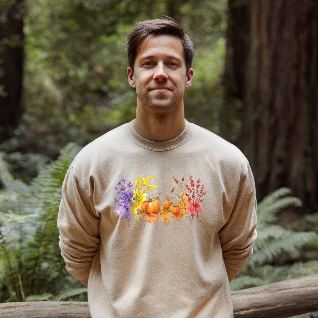 Watercolor Pumpkin Patch Crewneck Sweatshirt