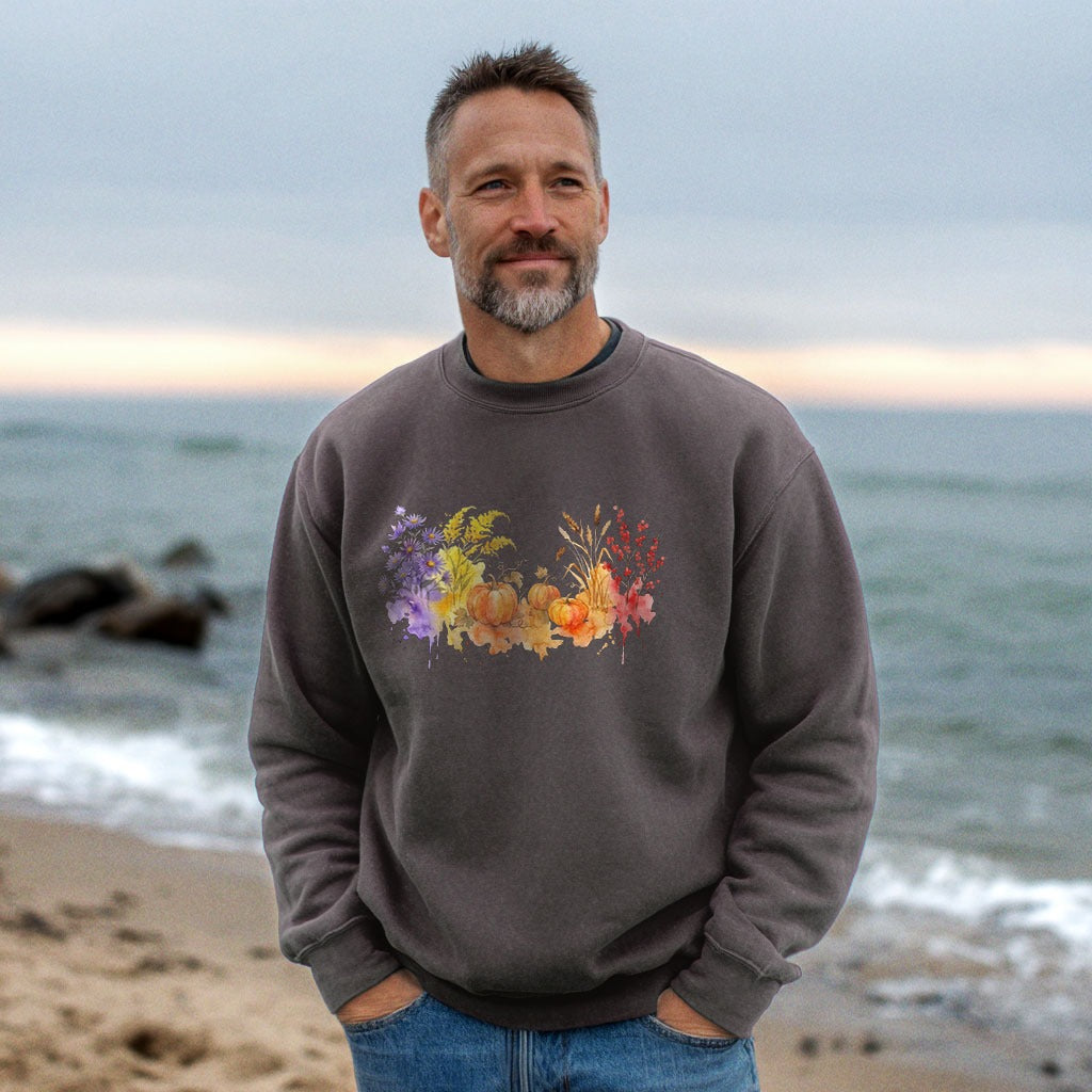Watercolor Pumpkin Patch Crewneck Sweatshirt