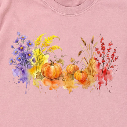 Watercolor Pumpkin Patch Premium Long Sleeve
