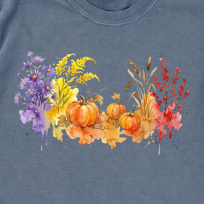 Watercolor Pumpkin Patch Premium Long Sleeve