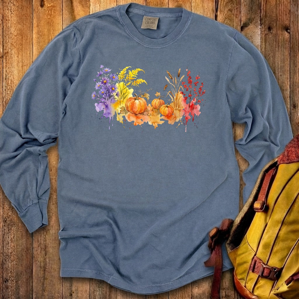 Watercolor Pumpkin Patch Premium Long Sleeve