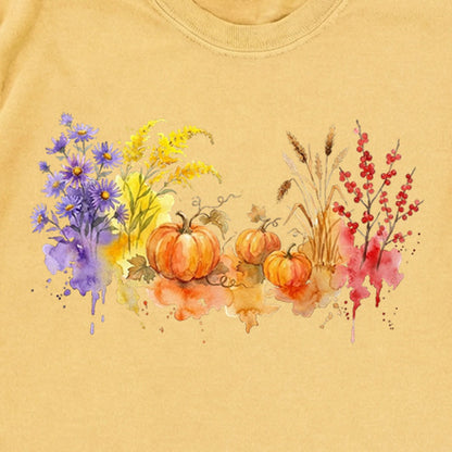 Watercolor Pumpkin Patch Premium Long Sleeve