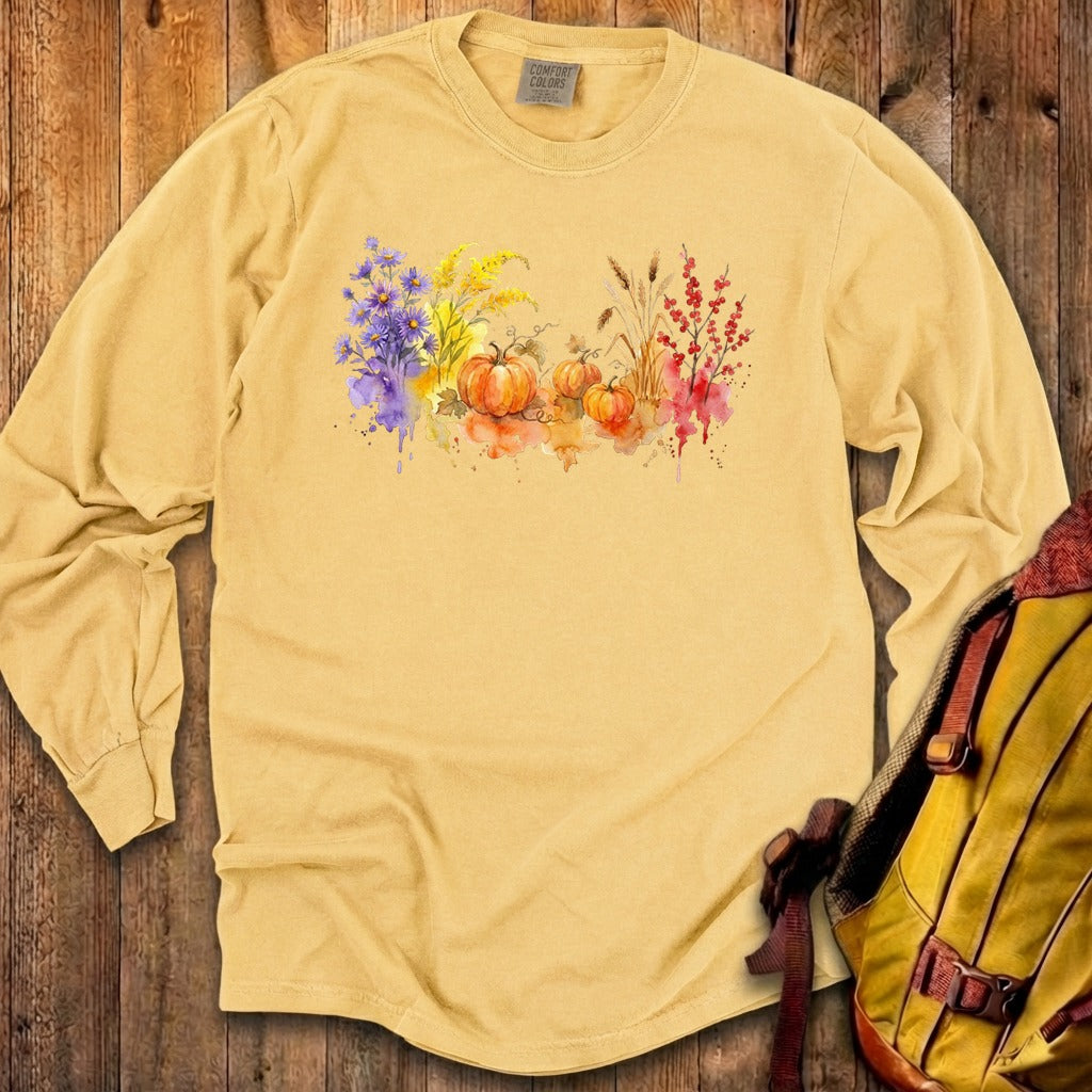 Watercolor Pumpkin Patch Premium Long Sleeve