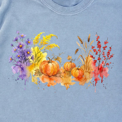 Watercolor Pumpkin Patch Premium Long Sleeve
