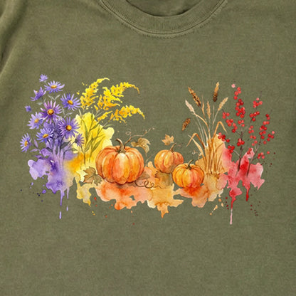 Watercolor Pumpkin Patch Premium Long Sleeve