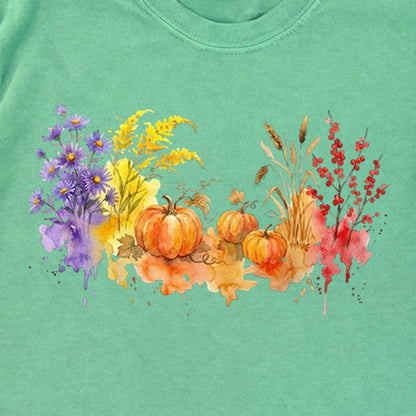 Watercolor Pumpkin Patch Premium Long Sleeve