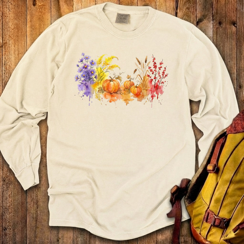 Watercolor Pumpkin Patch Premium Long Sleeve