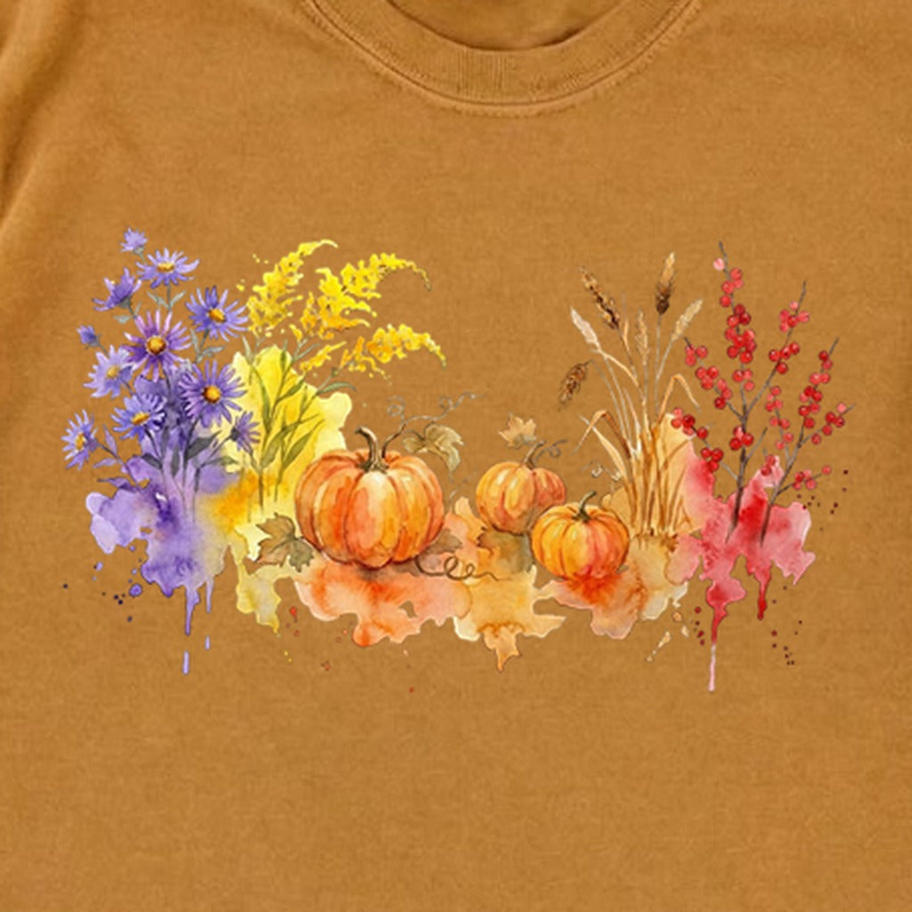 Watercolor Pumpkin Patch Premium Long Sleeve