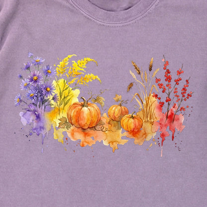Watercolor Pumpkin Patch Premium Long Sleeve