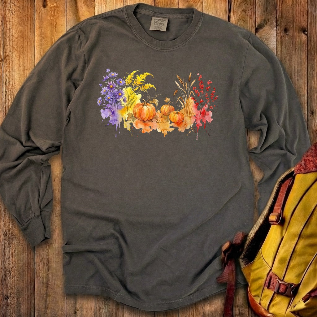 Watercolor Pumpkin Patch Premium Long Sleeve