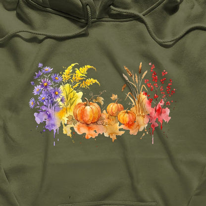 Watercolor Pumpkin Patch Hoodie