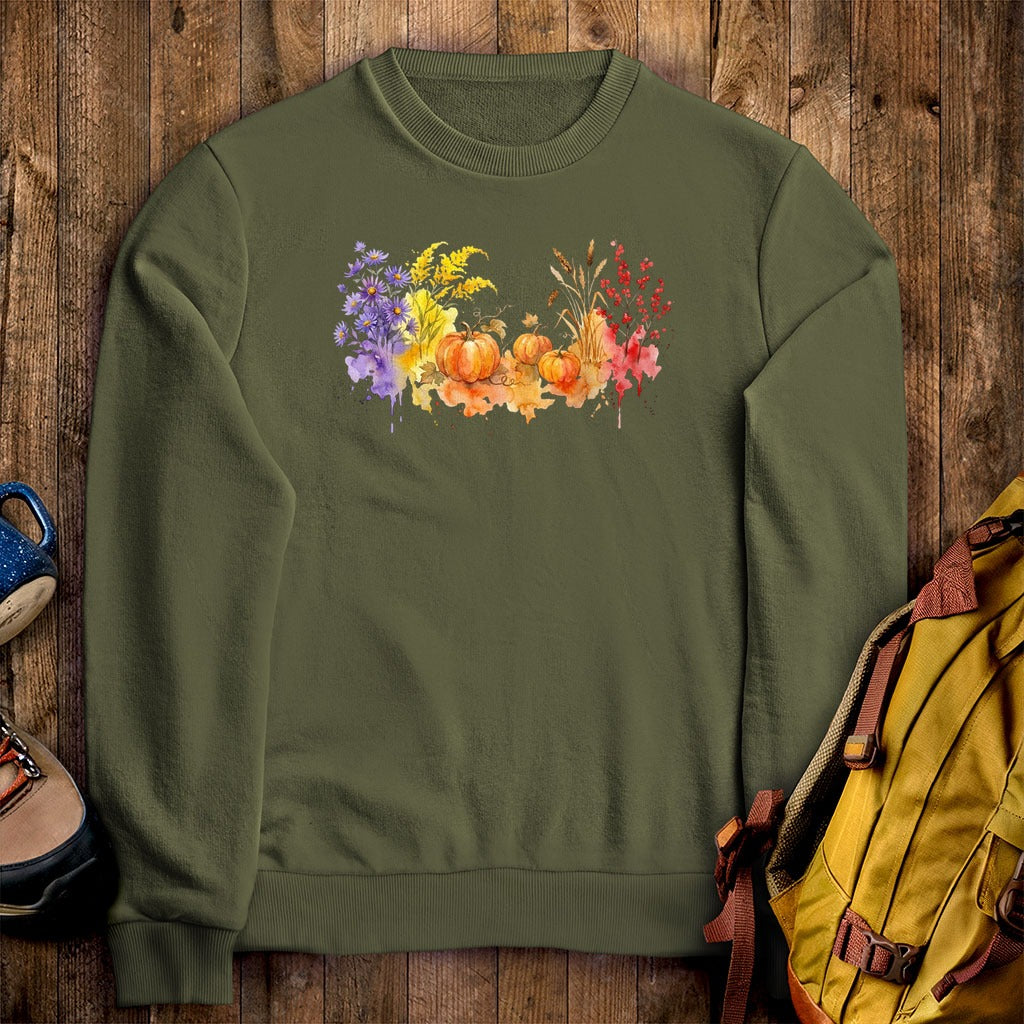 Watercolor Pumpkin Patch Crewneck Sweatshirt