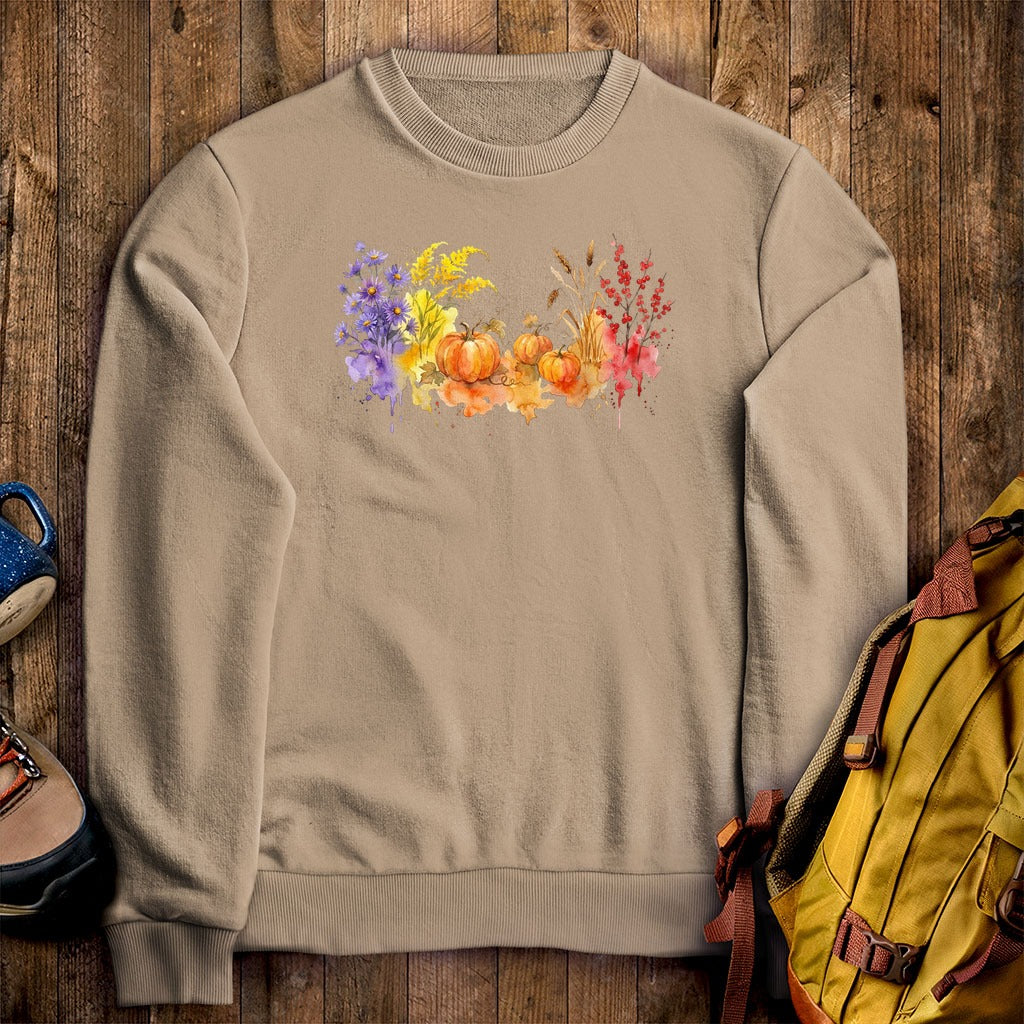 Watercolor Pumpkin Patch Crewneck Sweatshirt