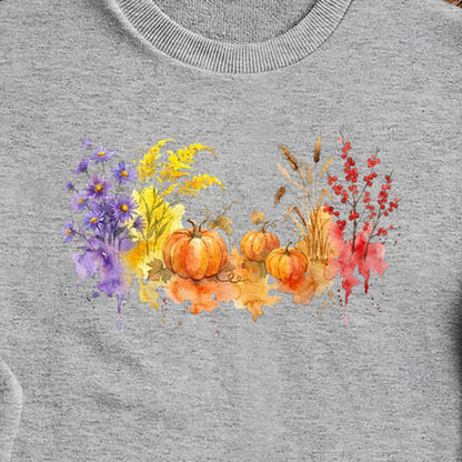 Watercolor Pumpkin Patch Crewneck Sweatshirt