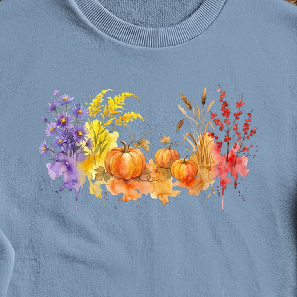 Watercolor Pumpkin Patch Crewneck Sweatshirt