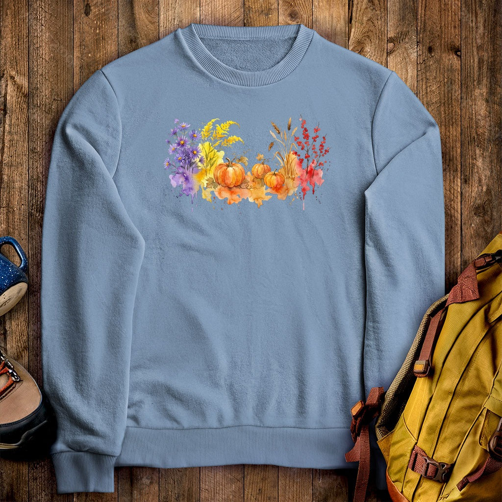 Watercolor Pumpkin Patch Crewneck Sweatshirt