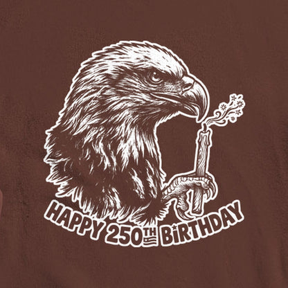 Happy 250th Birthday America Eagle Blowing Out a Candle Crewneck Sweatshirt