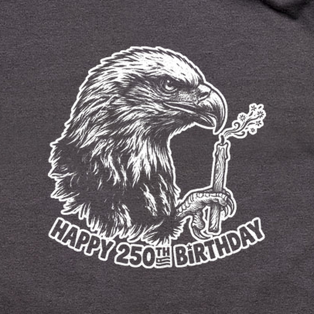 Happy 250th Birthday America Eagle Blowing Out a Candle T-Shirt