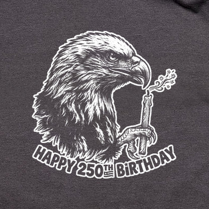 Happy 250th Birthday America Eagle Blowing Out a Candle T-Shirt