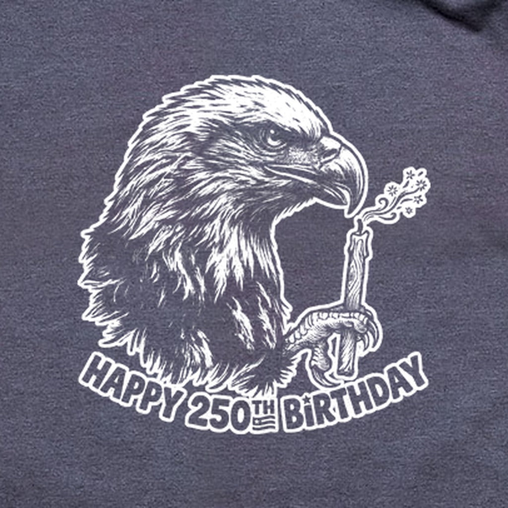 Happy 250th Birthday America Eagle Blowing Out a Candle T-Shirt