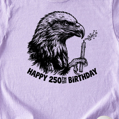 Happy 250th Birthday America Eagle Blowing Out a Candle Kids Cotton T-Shirt