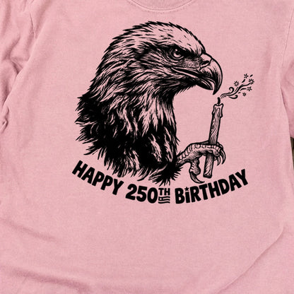 Happy 250th Birthday America Eagle Blowing Out a Candle Premium Long Sleeve