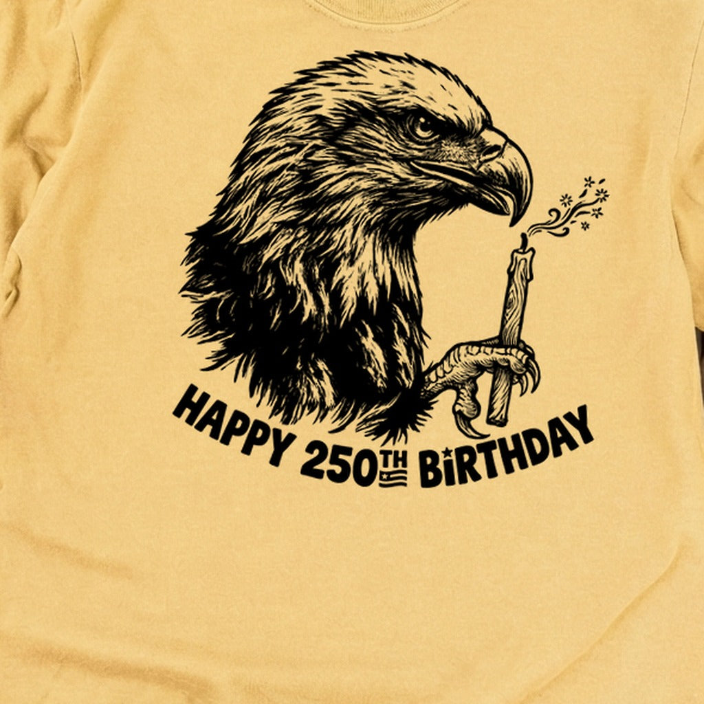 Happy 250th Birthday America Eagle Blowing Out a Candle Premium Long Sleeve
